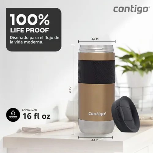 Vista 3 de Contigo Byron 2.0 SNAPSEAL™ - Taza de viaje, 15.9 fl oz, Chardonnay
