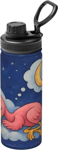 Vista 16 de Black Eagle - Hervidor de agua aislado de acero inoxidable Impresión divertida botella de agua aislada Ideal para deportes y viajes
