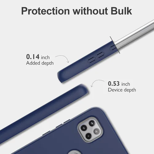 Vista 9 de Funda V/A para Motorola One 5G Ace con protector de pantalla integrado, protección de cuerpo completo a prueba de golpes, parachoques delantero