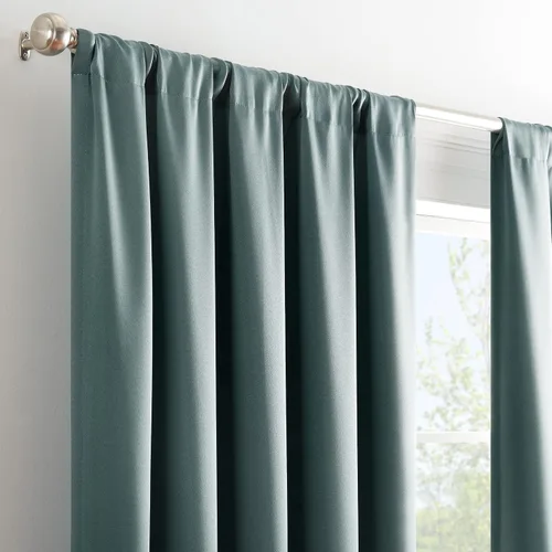 Vista 5 de Eclipse Cortina Sólida Thermapanel para Oscurecer Habitaciones con Bolsillo para Barra, Cortina de Ventana para Dormitorio y Sala de Estar