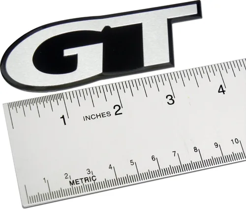 Vista 2 de GT Fender - Emblema de aluminio en relieve compatible con Ford Mustang (paquete de 2)