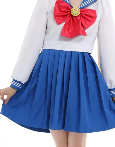 Vista 6 de haikyuu Traje de cosplay para mujer, conjunto de uniforme JK con corbatín y decoración de lazo en la espalda
