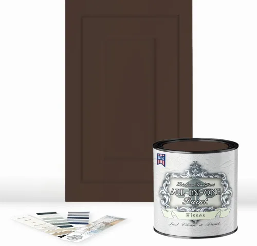Vista 191 de Pintura TODO EN UNO, Abbey (gris cálido), Muestra de 8oz - Pintura duradera para gabinetes y muebles. Imprimación y capa superior incorporadas,