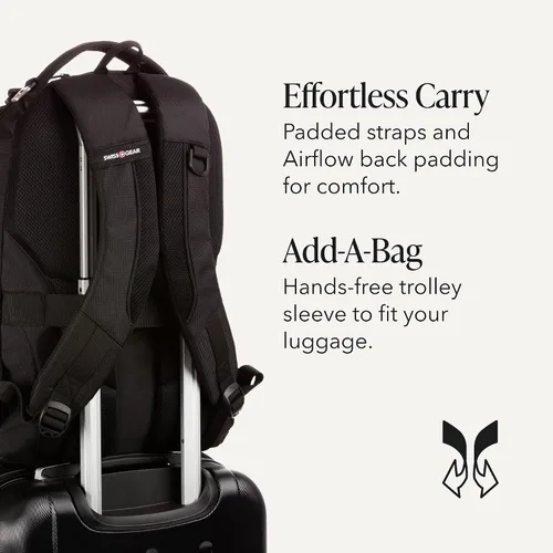 Vista 6 de SwissGear - Mochila para laptop Cecil 5505, Negro