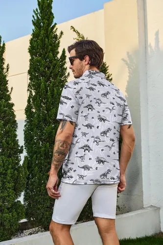 Vista 4 de Sriyanka Camisas de golf para hombre, ajuste seco, manga corta, rendimiento casual, absorción de humedad