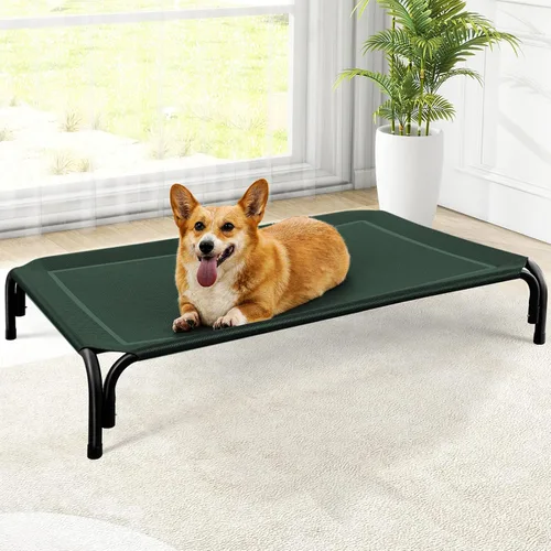 Vista 11 de Czpalo - Cama elevada para perros, cama elevada para exteriores para perros de tamaño mediano, cuna portátil para mascotas con malla transpirable