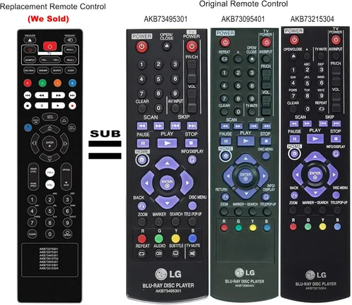 Vista 3 de Nuevo control remoto repalced AKB73615702 AKB73315301 apto para LG Blu-ray Disc reproductor de DVD BP420 BP520 BP620 BP620N BP620C H7420P BP420N