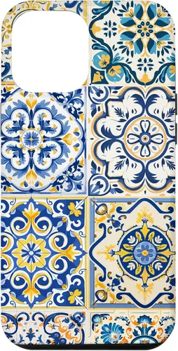 Vista 26 de Funda para iPhone 17 con diseño de azulejos mediterráneos sicilianos
