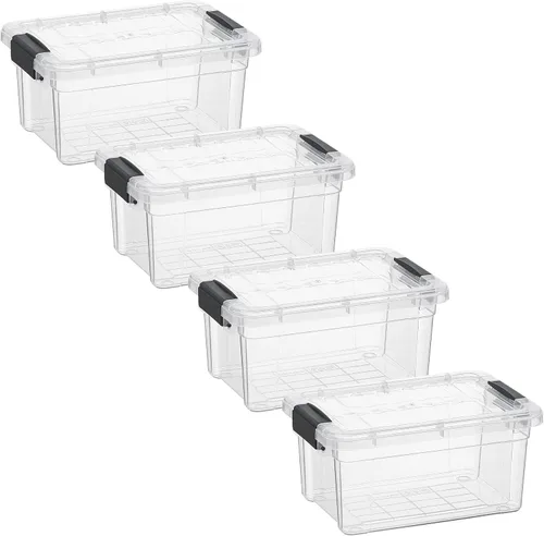 Vista 46 de Superio Mini contenedor de almacenamiento de plástico para crayón, suministros de arte y estuche de costura, organizador pequeño apilable