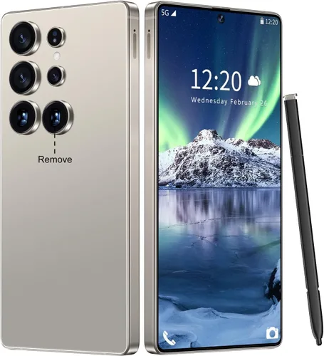 Vista 12 de Huness - Teléfono celular I25 Ultra desbloqueado, bolígrafo integrado, teléfono desbloqueado de 16+1 TB, batería Android 14 de 7000 mAh, pantalla HD