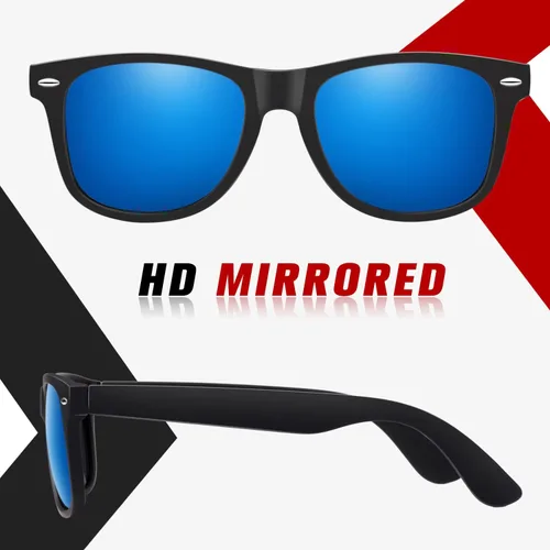 Vista 3 de Sunier Gafas de sol polarizadas para hombre, estilo retro clásico de los años 80, marco cuadrado, para conducir, pesca, para hombres y mujeres, SR003