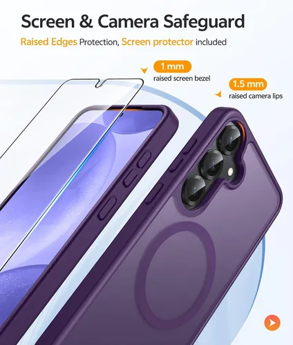 Vista 154 de FNTCASE Funda para Motorola Moto G-Stylus-5G-2025: Funda magnética translúcida mate a prueba de golpes para Moto G Stylus 2026, funda protectora