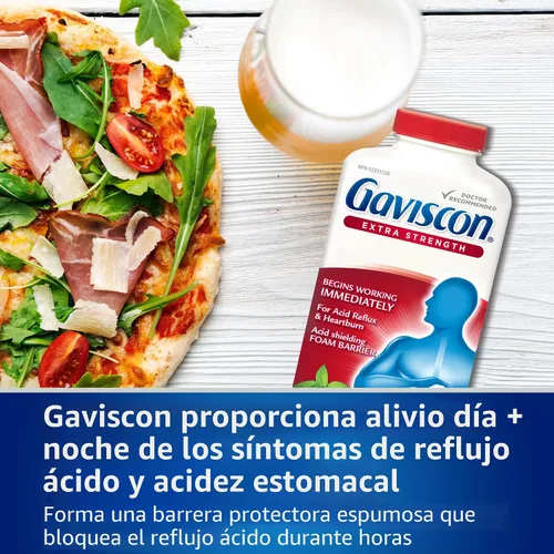 Vista 5 de Gaviscon Fuerza Extra antiácido sabor fruta 60 tabletas