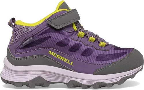 Vista 4 de Merrell Botas de senderismo impermeables Moab Speed con cierre alternativo medio para niños