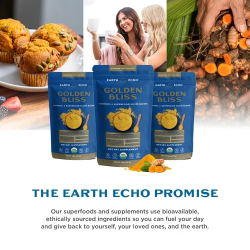 Vista 7 de Earth Echo Golden Bliss Leche Dorada Orgánica con Cúrcuma y Jengibre
