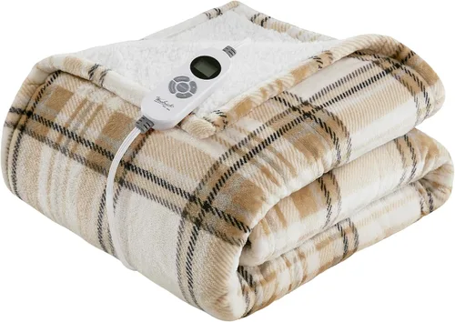 Vista 13 de Woolrich - Manta eléctrica de felpa Sherpa de 50 x 60 pulgadas, térmica Ciervo