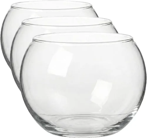 Vista 10 de Restaurantware Cuencos redondos de plástico de 2 onzas, 5 vasos de esfera desechables, reprocesables, no se rompe fácilmente, cuencos de plástico