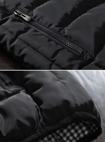 Vista 6 de Vcansion Chaleco de abrigo acolchado con cuello alto casual para hombre