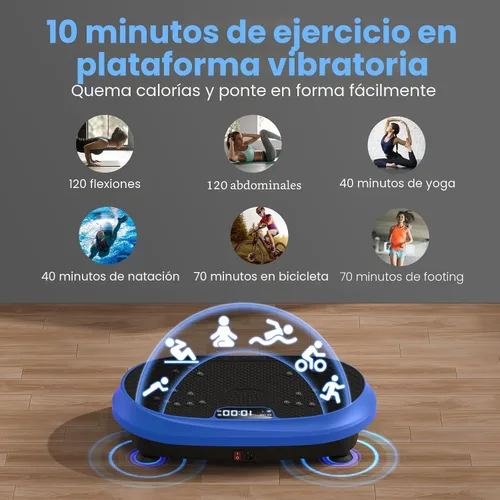 Vista 4 de HVX Vibration Plate Exercise Machine for Lymphatic Drainage, Vibrating Fitness Platform 450 lbs Capacity Full Body Shaker Workout Equipment