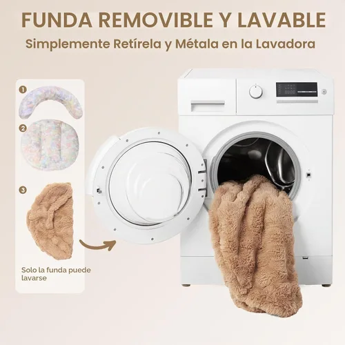Vista 6 de EHEYCIGA Sofá cama suave para gatos de interior, cama extra pequeña esponjosa para perros con funda extraíble lavable, sofá para mascotas Camello