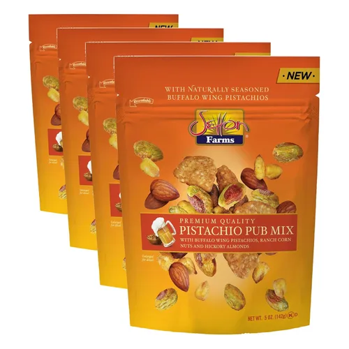 Vista 15 de Pistachos sazonados sin cáscara, sabor alitas de búfalo, bolsas de 2.5 onzas, paquete de 8, Kosher