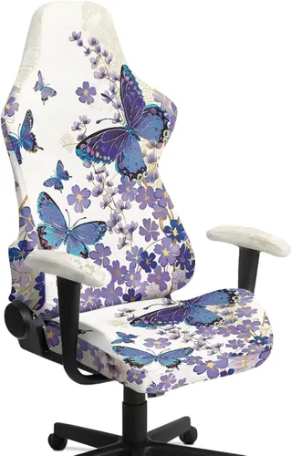 Vista 29 de Suobstales Aztec Leopard American Tribal Pattern Gaming Chair Cover Stretch Slipcover with Armrest Covers, Washable Elastic Protector Universal