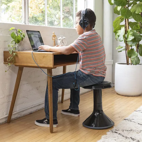Vista 8 de ECR4Kids ACE Active Core Engagement Taburete Tambaleante, Altura del Asiento de 18 Pulgadas, Asientos Flexibles, Negro