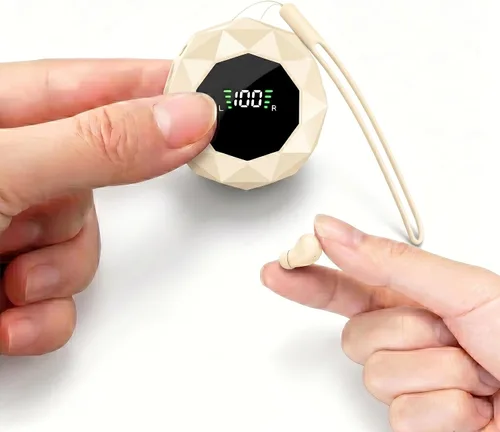 Vista 8 de Audífonos invisibles para dormir, los auriculares más pequeños para dormir de lado, cómodos para dormir de lado, de perfil bajo, micro pequeños