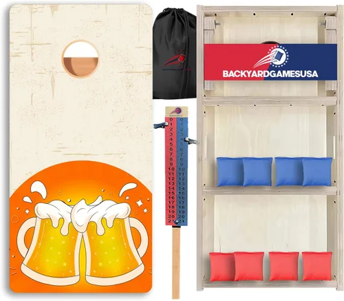 Vista 18 de CornholeGamesUSA Pro - Juego de tablas de Cornhole Fabricado en Estados Unidos Abedul báltico 3/4 Sin rebote Patas triples gruesas Dos