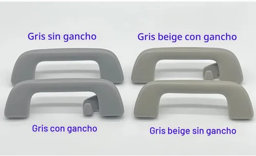 Vista 6 de Mango de agarre interior automático con gancho compatible con Toyota Corolla Yaris 4Runner Vios Aruis Prius Previa Rav4 EZ 74610-52020 - Gris Beige
