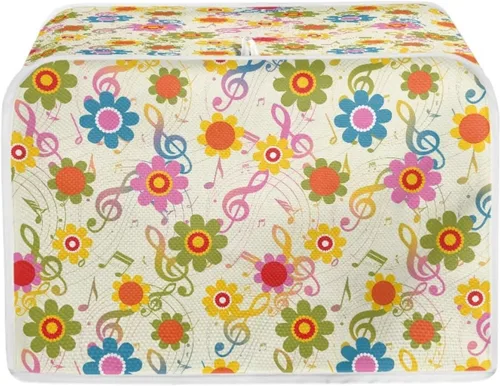 Vista 34 de chaqlin Cubierta para tostadora con estampado de chocolate, 2 rebanadas, resistente a las manchas, cubierta para horno de pan de diseño divertido