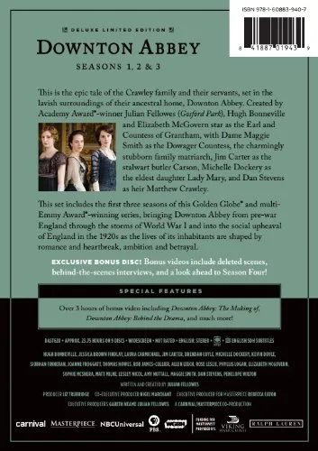 Vista 2 de Masterpiece Downton Abbey Seasons 1, 2 & 3 Deluxe Limited Edition (Tienda Exclusive Season 4 Bonus Features)