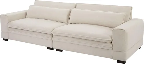 Vista 6 de JUSTONE Sofá modular moderno de 104.72 pulgadas, cómodo sofá de asiento profundo con 2 almohadas para sala de estar, dormitorio, apartamento