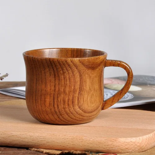 Vista 6 de Taza de cerveza de azufaifo con asa, reutilizable, para té, leche, agua, sólida y práctica