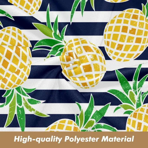 Vista 5 de Funda de sofá con estampado de piña a rayas, fundas de sofá para sillón, funda resistente a las manchas, protector universal de muebles