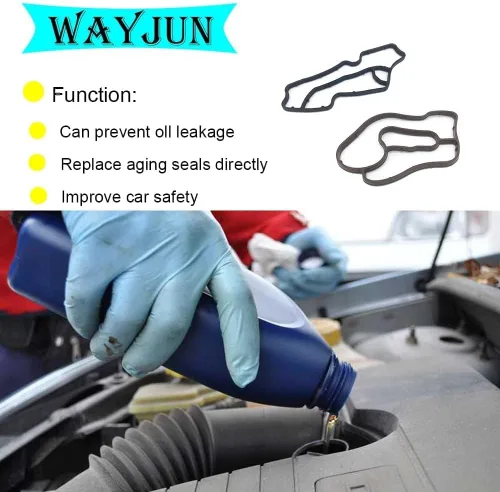 Vista 3 de WayJun Kits de juntas de carcasa de filtro de aceite compatibles con Dodge Mercedes-Benz Freightliner 6421801410 6421840080