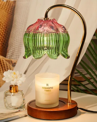 Vista 28 de Funistree Paquete de 2 lámparas calentadoras de velas de flores, lámpara de vela con temporizador, regalos de cumpleaños de Navidad para mujeres