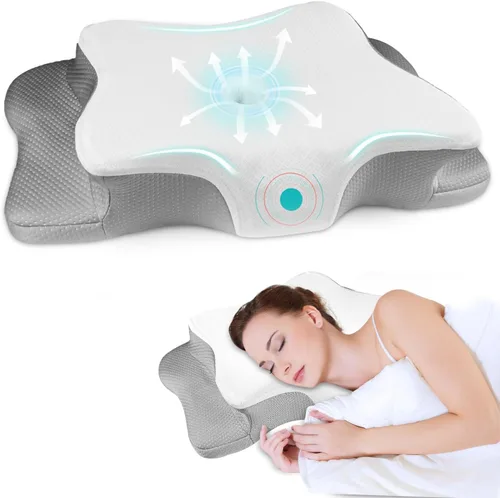 Vista 11 de Almohada Cervical para Alivio del Dolor para Soporte del Cuello, Almohada Ergonómica Ajustable para Dormir Cómodamente, Almohadas Ortopédicas