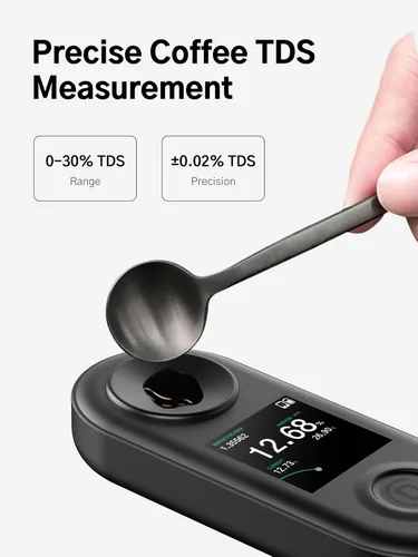 Vista 5 de Sistema de Control de Elaboración de Café – Refractómetro TDS de Café y Báscula Digital con Temporizador, Precisión de 0.02%, Resolución de 0.1g