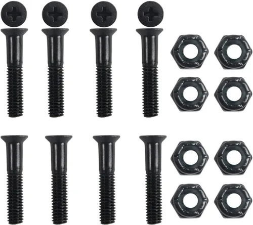 Vista 2 de Standard Phillips Head Black Skateboard Hardware Set - 1