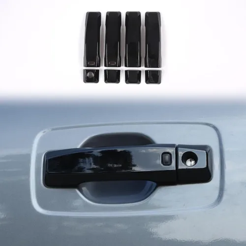 Vista 10 de Cubierta de manija de puerta exterior compatible con Nissan Titan 2016-2023, cubierta protectora de cubierta protectora de cubierta exterior