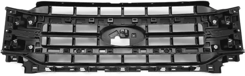 Vista 5 de KUAFU Parrilla para parachoques delantero compatible con Ford F150 2021-2023 Sport Lariat, reemplazo para ML348200GE, pintada en negro