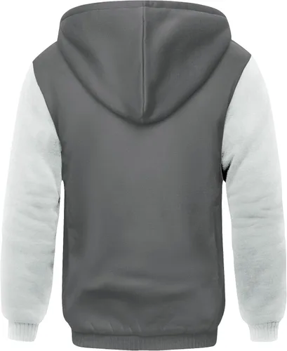 Vista 29 de SCODI Sudaderas con capucha para hombre, forro polar pesado, cremallera completa, forro de sherpa grueso, chaqueta con capucha