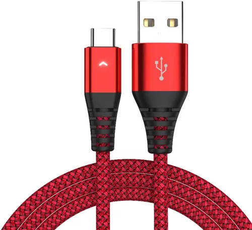 Vista 5 de IFLASH Cable USB trenzado de nailon tipo C, USB A 2.0 a USB C, cable de carga rápida para Samsung Galaxy Note 9 8 S20 S10 S10+ S10e Fold S9 S8+
