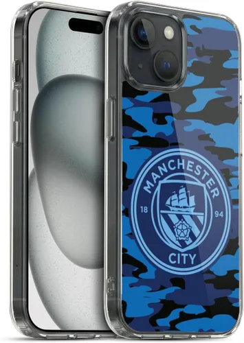 Vista 55 de Head Case Designs Funda de gel con licencia oficial del Manchester City Man City FC Blue Moon Badge Camou [protección de grado militar] compatible