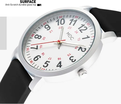 Vista 3 de Infantry MDC 5ATM Waterpfoof - Reloj de enfermera para estudiantes de medicina, médicos, relojes de enfermería para mujeres con segunda mano, hora