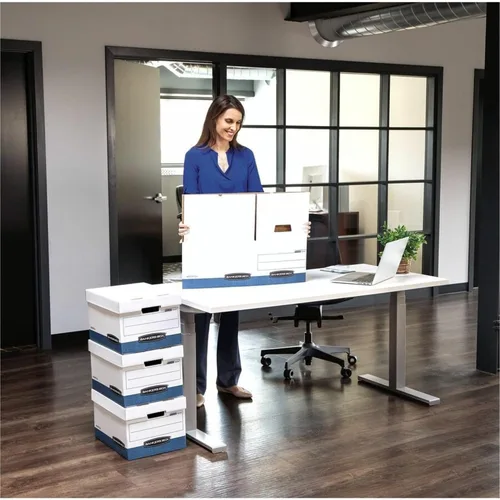 Vista 7 de Bankers Box Paquete de 4 cajas de almacenamiento de archivos de servicio