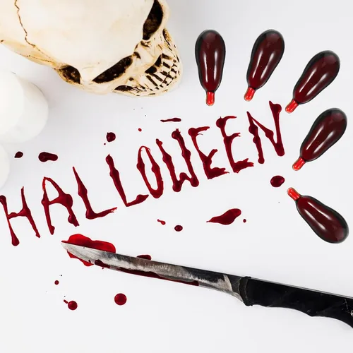 Vista 7 de Happyyami - 30 píldoras de sangre falsas de vampiro de terror, accesorios divertidos para Halloween, disfraces, broma, fiesta, truco, favores