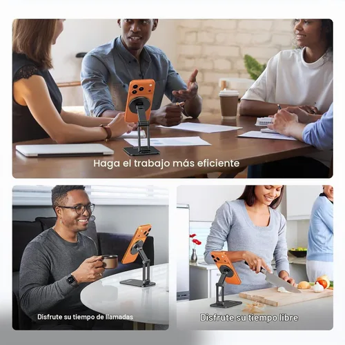 Vista 5 de UGREEN Soporte Magnético para Teléfono Compatible con Soporte MagSafe para Escritorio Diseño Ergonómico Ajustable, Soporte de Teléfono Celular