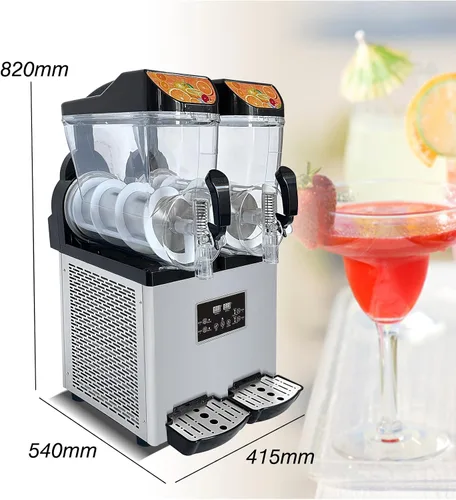 Vista 7 de Kolice Máquina comercial de hielo Slush, máquina de bebida congelada Margarita, máquina de enfriamiento para hacer bebidas